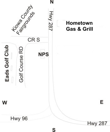 Map to Eads Golf Course