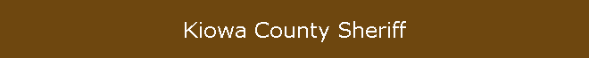 Kiowa County Sheriff