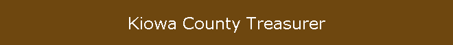 Kiowa County Treasurer